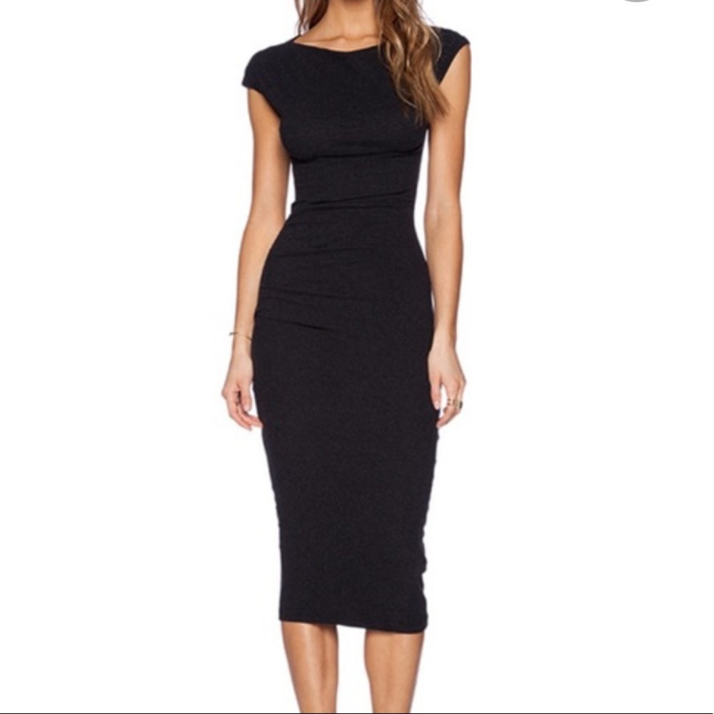 EUC Ruched James Perse midi dress